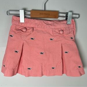 Vineyard Vines Pink Corduroy Skirt with Embroidered Whales 3T Girls